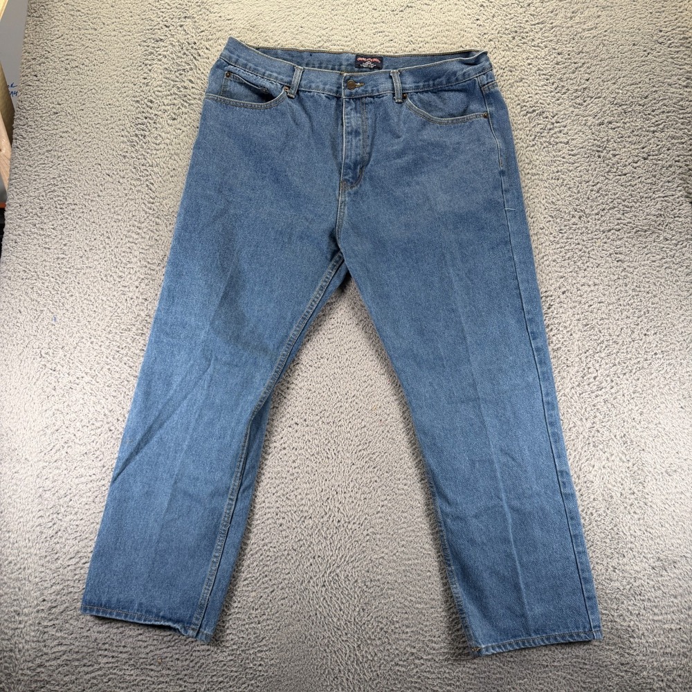 Cross‎ & Winsor Jeans Men's 40x30 Blue Cotton Denim Straight Leg Travel Workwear